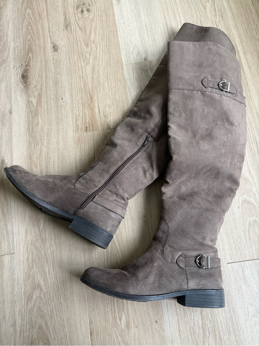 Gray American Rag Knee High Boots Size: 10